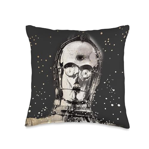 C-3PO Star Wars coussin droïde de protocole multicolore 40x40 cm
