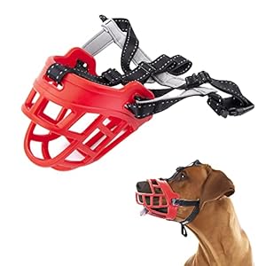 TSPRO-Dog-Muzzle-Silicone-Basket-Muzzle-Breathable-Dog-Muzzle-to-Prevent-Biting-Barking-and-Chewing-for-Small-Medium-Large-for-Active-Dogs Breathable Dog Muzzle to Prevent Chewing
