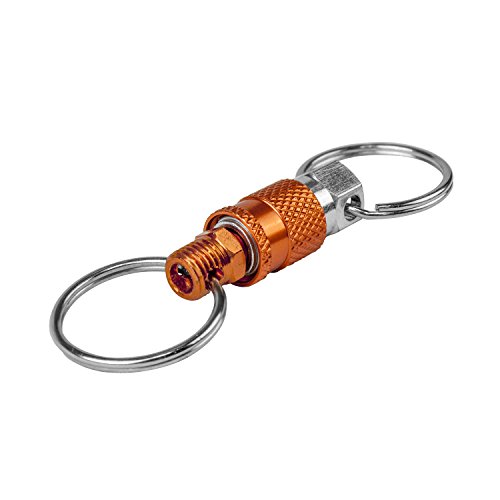 Freeman Keyqc3 Pull Apart Coupler Keychain With 2 Split Rings, 3 Pack, Orange, Small #TOP1