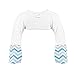 ScratchMeNot Flip Mitten Sleeves, Sensitive - Organic Cotton Baby Boys' No Scratch Mitts - White Chevron