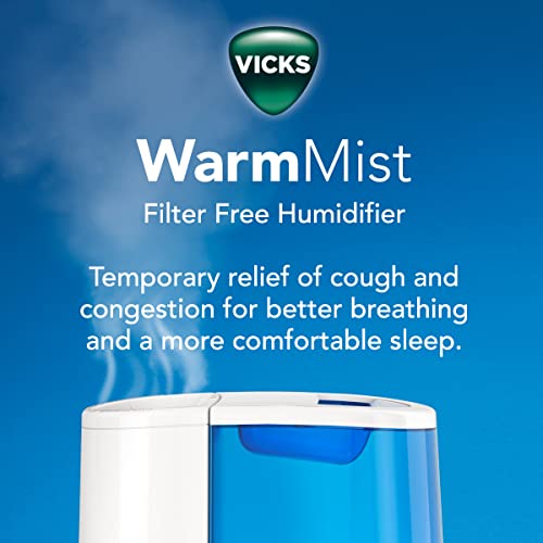 Vicks Warm Mist Humidifier with Wide Tank Opening for Easy Maintenance, Compatible with VapoPads and VapoSteam, for Medi - Additional View
