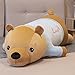 KXCAQ 60 cm-100 cm Orso del Fumetto Giocattoli di Peluche Bambola Animale Carino sdraiato Orso Bruno Pelo farcito Cuscino per Dormire Cuscino Bel Regalo Giocattolo per Bambini 60 cm Marrone
