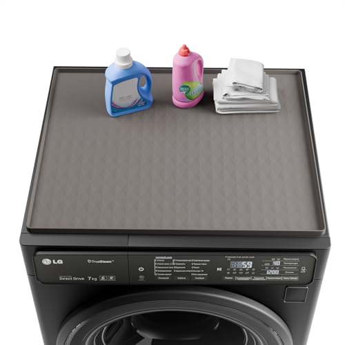 Washer and Dryer Top Silicone Protector Mat, 23.6“ x 19.7" Rubber Protective Mat, 100% Water Containment & Heat-Resistant, Easy to Clean - Ideal Silicone Mat for Laundry Organization
