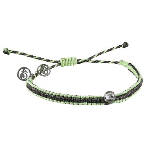 4ocean Coral Gardeners Braided Bracelet Acropora Retusa Black & Light Green