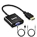 Superwang Mini DisplayPort Thunderbolt HDMI To VGA Hdmi Adapter, Matte black