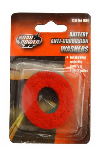 Road Power 0989 Anti-Corrosion Fiber Washers; 1 Pack (2 Washers); 6 and 12-Volt