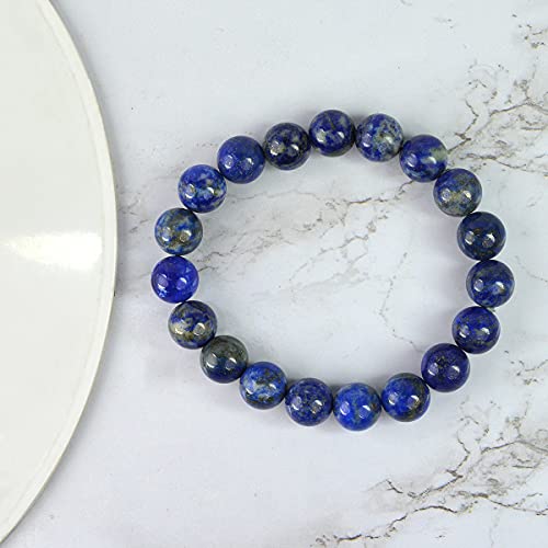 Image of Reiki Crystal Products Certified Natural Crystal Stone Round 10 mm Beads Bracelet for Men and Women | Reiki Charged Gemstone Jewellery Bracelet| Multiple Stone Variants Available
