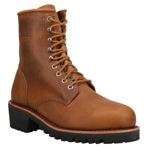 Chippewa Mens Classic 2.0 8 Inch Limited Edition Steel Toe Logger Lace Up Work/Duty - Brown2