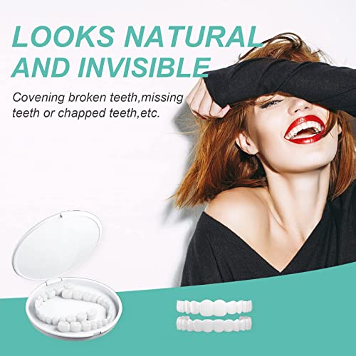 Veneers Snap In Teeth Teeth Comfort Fit Whitening Veneer Snap On Dentures With Woman & Man Party In Smile Beautiful Snapping Instants, Comfort Confident Smile Cover The Imperfect Teeth #TOP6