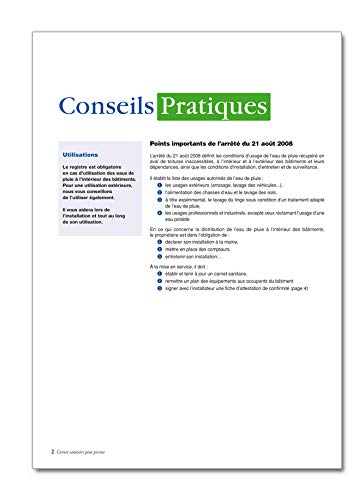 Carnet Sanitaire Eaux de Pluie - P016