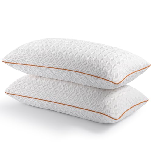 Twirest Pillows Pack of 2 - Shredded Memory Foam Pillow,Washable Hypoallergenic Hotel Bed Pillows,Filling Foam Pillows for Neck and Shoulder Pain,Standard Size(51 * 66cm)