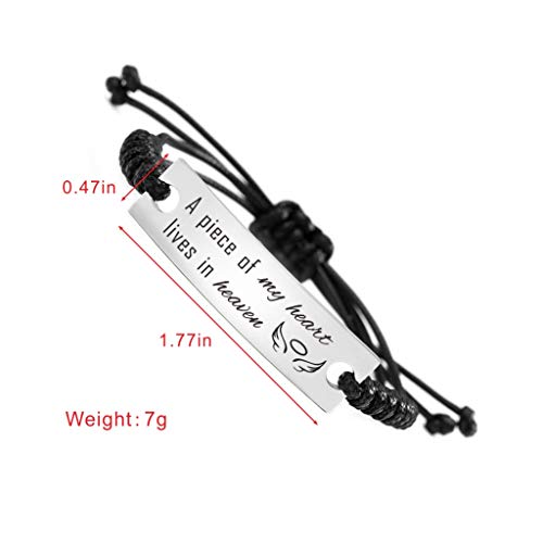 SOUSYOKYO In Heaven Bracelet Bereavement Gifts for Loss of Dad Mom Son Daughter, Widowed Jewelry Memorial Loss Easter Stuff2