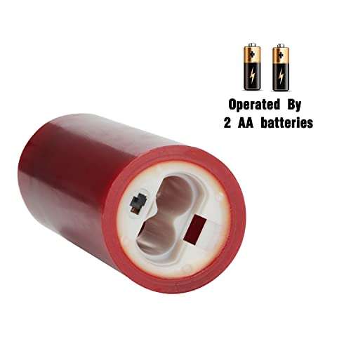 Image of antizer Flameless Candles Led Candles Pack of 9 (H 4 inch 5 inch 6 inch 7 inch 8 inch 9 inch x D 2.2 inch) Burgundy Real Wax Battery Candles with Remote Timer