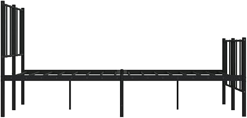 Miniatura 32 de YAFF Marco de cama de metal de 81.5 x 41.3 x 35.4 pulgadas, marco de cama de plataforma de acero resistente con cabecero, no necesita somier, sin