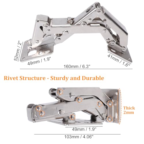 JinBoCheng 2pcs 170 Degree Soft Close Hinge,Hydraulic Frameless Cabinet Doors Hinges,Adjustable Mounting Hinges for Cabinet,Cupboards, Wardrobe, No Slot Required - Easy Installation (silver-4pcs)