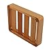 Beech Wood Flat Rectangle Wood Soap Dish Tray L 5¼ - W 4 - H ¾