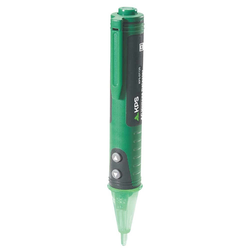 KPS DT120 Detector de Tensión Sin Contacto 12-1000V con Ajuste NCV LED | Alarma acústica y luminosa. Sensibilidad regulable. Formato tipo lápiz. Detección rápida y segura.