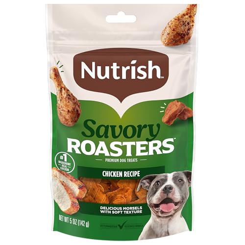 Nutrish Savory Roasters Chicken Recipe Dog Treats, 5 oz pouch (5 count)
