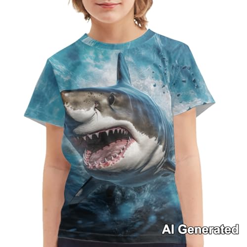 Image of Xhuibop Kids T Shirts for Boys Size 3-16 Girls Short Sleeve Sportswear Active Tops