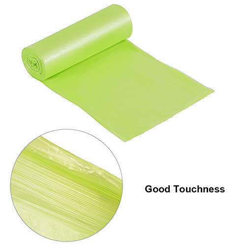 Trash Bags Biodegradable,4-6 Gallon Trash Bags Recycling & Degradable Garbage Bags Compostable Bags Strong Rubbish Bags Wastebasket Liners Bags For Kitchen Bathroom Office Car(100 Counts,Green) #TOP2