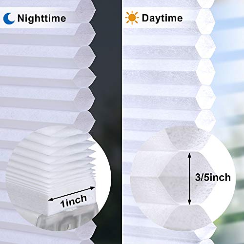 image for LazBlinds Cordless Cellular Shades, No Tools No Drill Light Filtering 