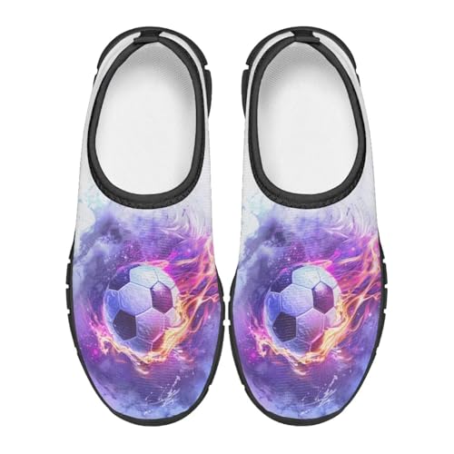 TODIYADDU Soccer Basketball Sports Lover Shoes for Boys Athletic Slip On Sneakers