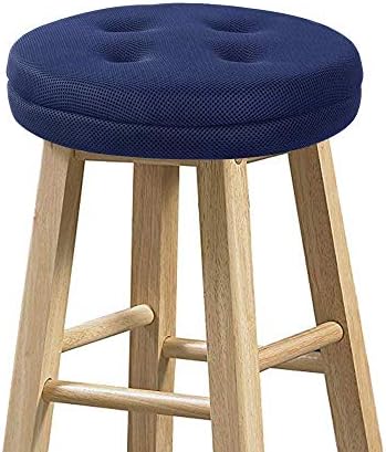 baibu Stool Covers Round, Super Breathable Round Bar Stool Cover Seat Cushion Navy Blue 12" - One Cushion Only