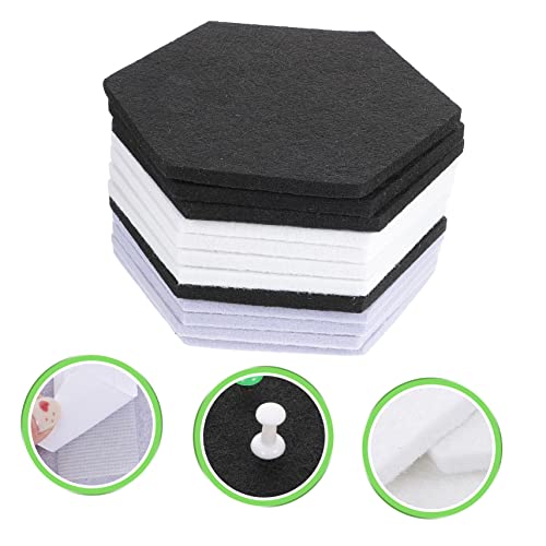 12 piezas Paneles Acústicos Hexagonales de Alta Densidad para Reducción de Ruido con Material de Fieltro Seguro y Fácil Instalación miniatura 7