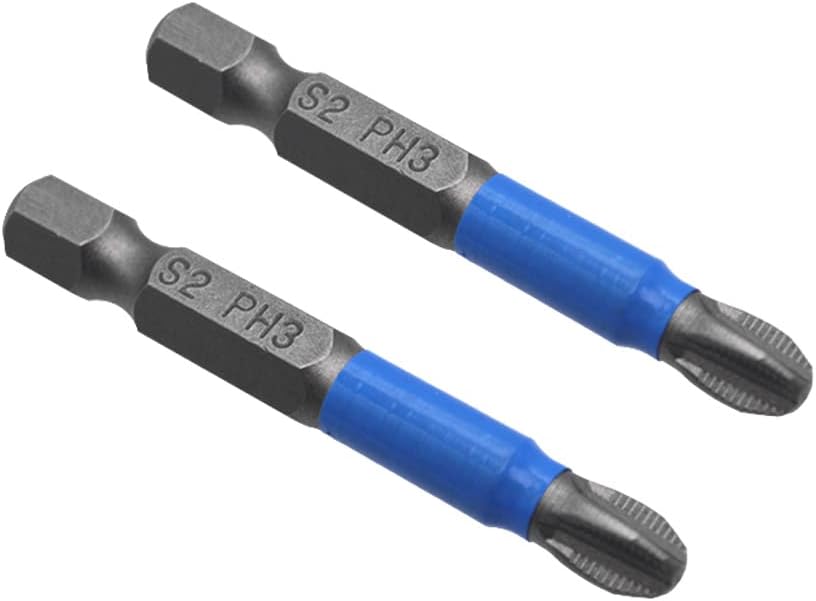 12Pcs 50mm S2 Steel Magnetic Anti Slip Cross Pozidriv Screwdriver Bits Set PH1 PH2 PH3 PZ1 PZ2 PZ3 1/4 Inch Hex Shank Cross Head Drill Bit
