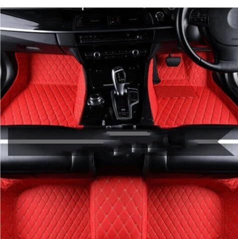MYVPRO Alfombras Auto Alfombrillas Coche para Toyota para Platz para Yaris para Echo XP10 2000-2005 Alfombra para Suelo De Coche Sedán Alfombrillas Cuero Coche (Color : RHD Racing Red)
