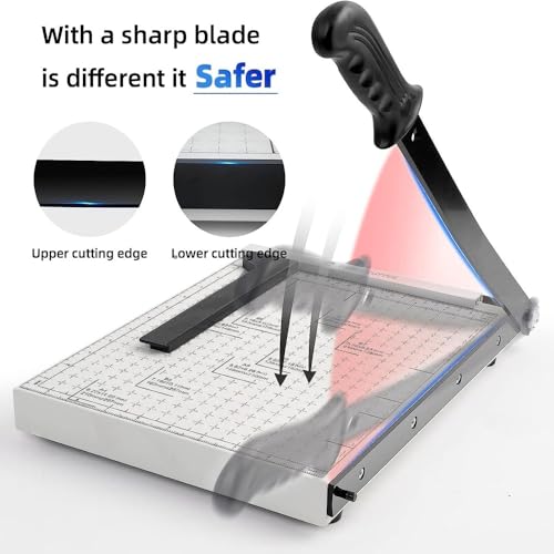 Image of JK Toners 12 Inch A4 Steel Heavy Duty Paper Cutter Trimmer Machine Metal Grip Guillotine Metal Grip Hand-held Paper Cutter