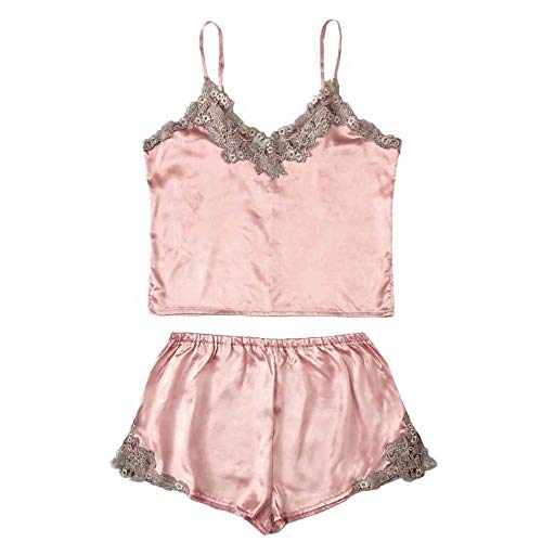Pyjama en satin col en V et short pour femmes confort unique