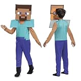 DISGUISE Minecraft Costume per bambini Steve, con licenza ufficiale, vestibilità comoda e design dettagliato, M 7 a 8