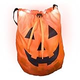 Windy City Novelties Led Halloween Pumpkin Draw String Trick or Treat Candy Bag