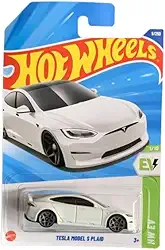 Carrinho Hot Wheels Tesla Model S Plaid [White], HW EV 1/10, 9/250, 1:64 Scale Diecast Car - HYX58