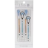 Little B 100304 Dimensional Stickers, Mini, Lacrosse