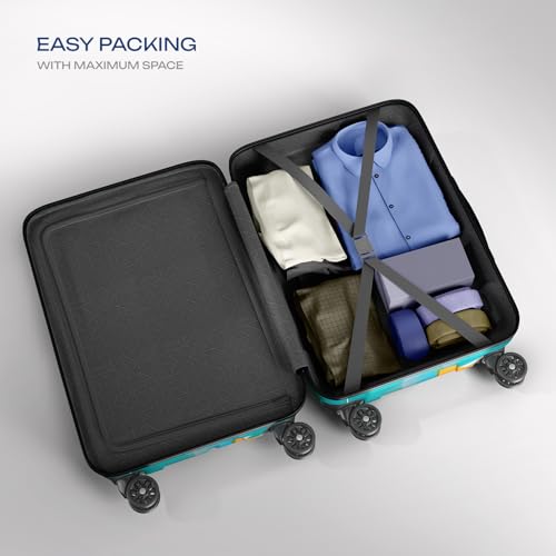 Image of Safari Luma Neo 8 Wheels 77cm Large Size Trolley Bag, Hard Case Printed Polycarbonate, 360 Degree Wheeling Checkin Luggage for Men & Women, Suitcase for Travel, Trolley Bags for Travel, Multicolour