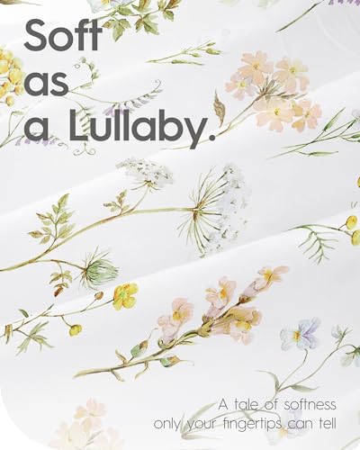 Image of Pack N Play Sheets Fitted, TotBasic Ultra Soft Flower Mini Crib Sheets, Premium Jersey Knit Pack and Play Sheets Girl, Stretchy Play Yard Sheets for Pack and Play Mattress, 2 Pack (Flower Butterfly)