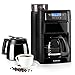 Klarstein Aromatica II Kaffeemaschine mit Mahlwerk, 1000 W, 1.25L Glaskanne oder 1.25 L Thermoskanne, Filterkaffeemaschine mit Mahlwerk, Timer, inkl. Permanent- und Aktivkohle Filter, schwarz