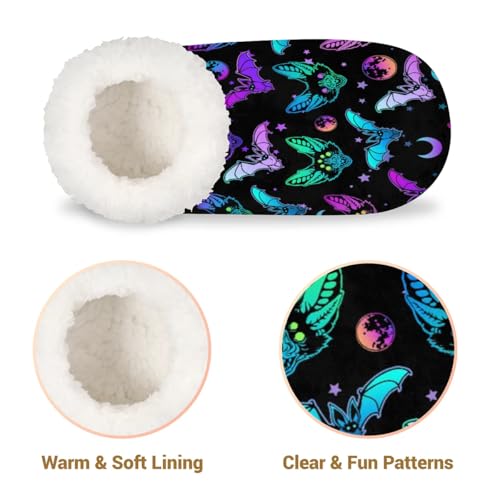 House Slippers for Women Men, Cute Dog Closed Back Fuzzy Plush Slippers, Comfy Bedroom Home Shoes with Anti-Skid Rubber Sole Indoor Outdoor3