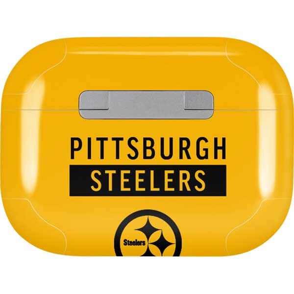 Skinit Decal Audio Skin Compatible with Apple AirPods Pro (2rd Gen, 2022) - Officially Licensed NFL Pittsburgh Steelers Yellow Performance Series Design