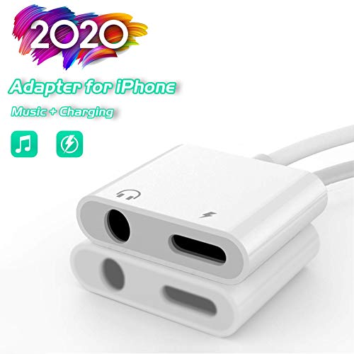 Headphones for iPhone Adapter Dongle Headphone Splitter Adapter 2 in 1 [Music