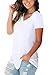 Womens Short Sleeve T-Shirts Basic Summer Comfy Casual Tops White M