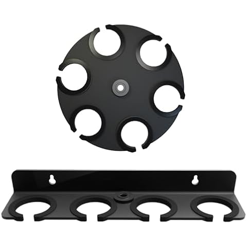 Etour [2024 Upgrade ] Multi Microphone Holder for Mic Stand Storage Organizer for Handheld Dynamic Wired and Wireless Mics Wall Mounter or Rubber Padding to 5/8"-27 or 3/8"-16 Threaded Cover