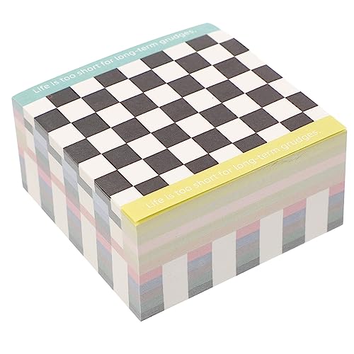OSOLADY 1箱 棋盤格デザイン便箋メモパッド 家 オフィス用 紙製コンパクトノート 仕事 学習計画整理向けポータブルメモ帳
