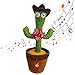 Mllkcao Kann Dancing Singen Cowboy Cactus Toys, Komisch Talking Singing Aufzeichnung Wiederholen Tanzen LED Elektronisch Plüschtier Batteriebetrieben Kinder Spielzeug Dekoration Geschenke