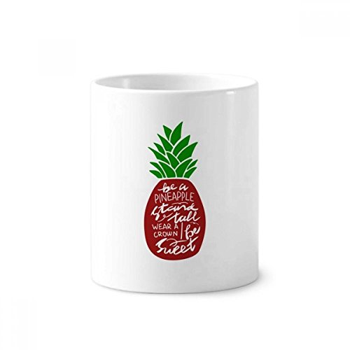 Porte-brosse à dents blanc en céramique pot à stylos ananas 350ml DIYthinker