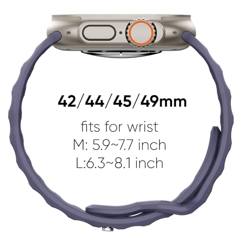 Sport Bands 6-Pack Compatible with Apple Watch Ultra 3/2 Band 49mm 46mm 45mm 44mm 42mm, Wide Soft Silicone Wristbands Waterproof Strap Men for iWatch Series 11 10 9 8 7 6 5 4 3 SE Ultra