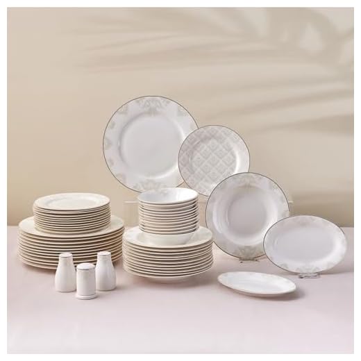 Karaca Elegance Bone Siena - 53-teiliges Geschirrset für 12 Personen, Modern Teller Set aus Porzellan, Geschirr Set mit Suppenschalen, Servierplatte, Tiefe Teller, Dessertteller - Weiß & Gold