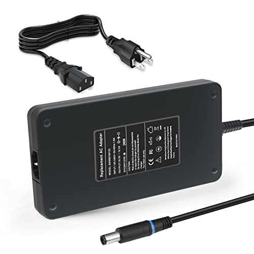 240W 19.5V 12.3A Power AC Adapter Charger for PA-9E Dell Alienware M17x M17X R4 M18X R2 X51 Precision M6400 M6500 M6600 M6700 M6800 FWCRC Y044M Y047M GA240PE1-00 0J938H by ETTECH Power Cord